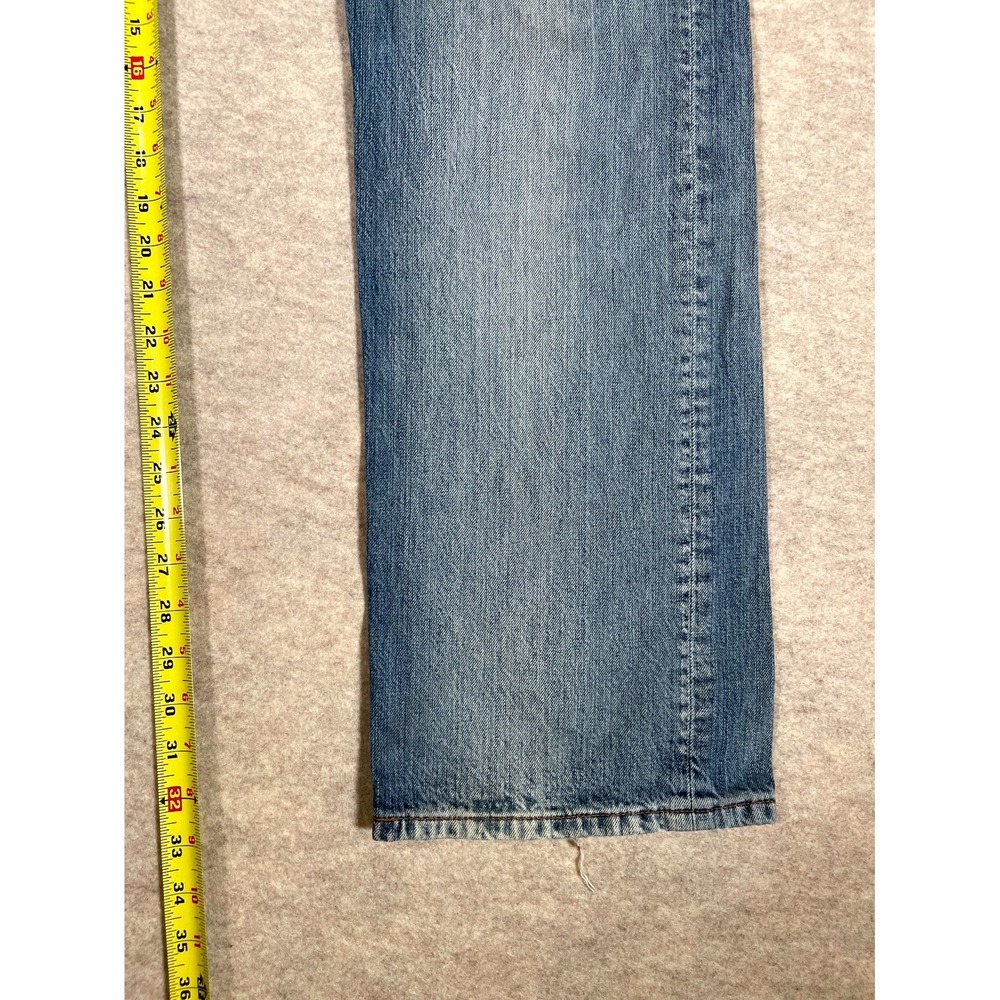 Levis 501 Original Fit Straight‎ Jeans Mens 36x34 Blue Denim Cotton Medium Wash - Picture 15 of 16